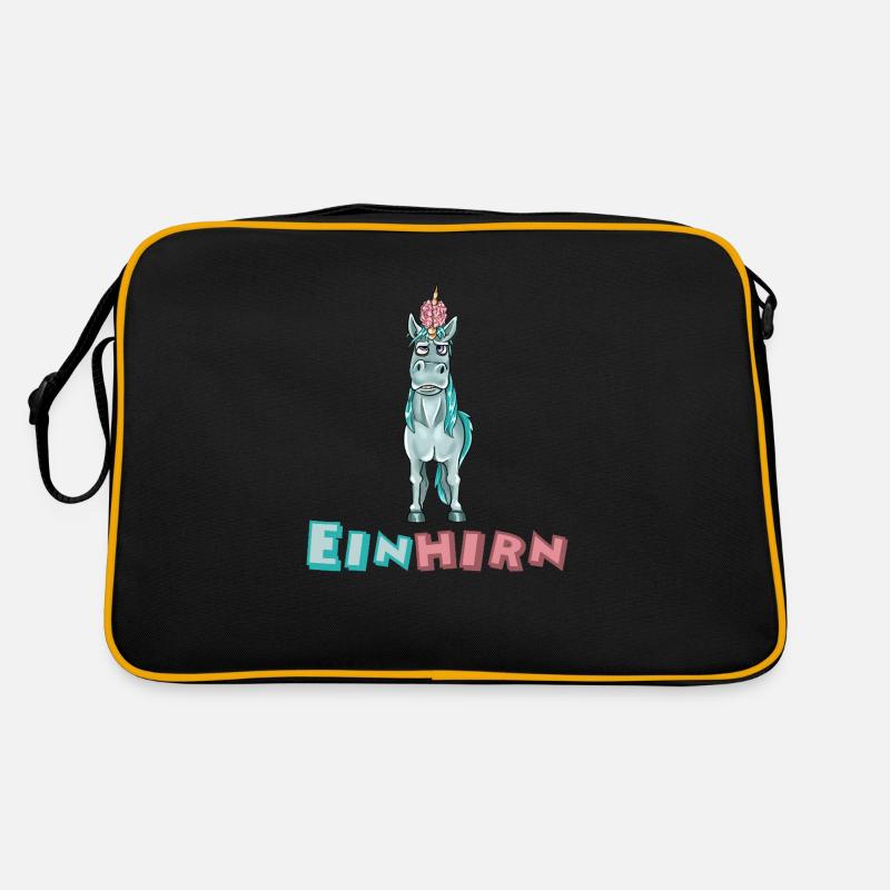 einhirn - Retro Tasche - Schwarz/Gold