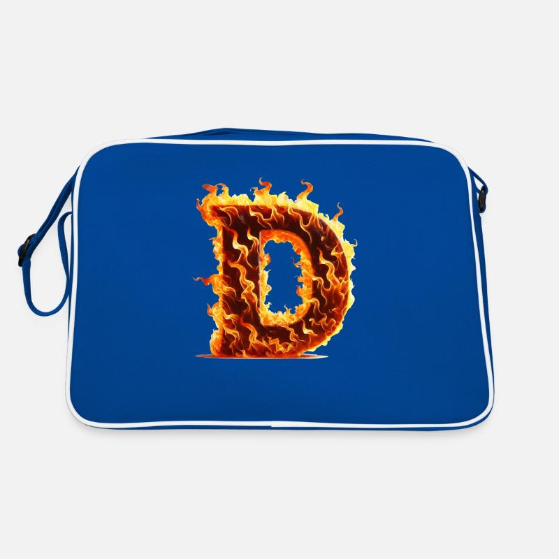 D Letter Fire Retro Bag