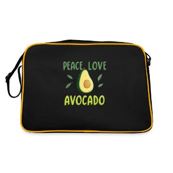 Rechtsanwälte Frieden Liebe - Retro Tasche - Schwarz/Gold - Hinten