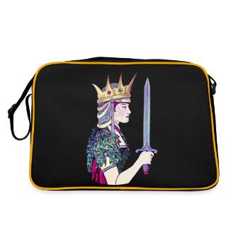 Queen of Swords II - Retro Tasche - Schwarz/Gold - Hinten