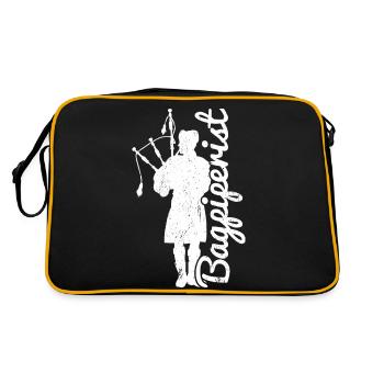 Bagpipe Bagpiper Bagpipes - Retro Bag - black/gold - Back