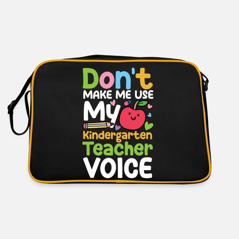 Don't Make Me Use My Kindergarten Teacher Voice Retro Tasche