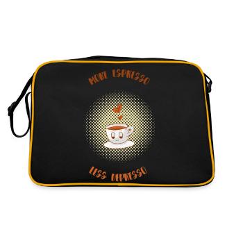 Espresso, Coffee, Coffee, Latte, Gift Idea, Fun - Retro Bag - black/gold - Back