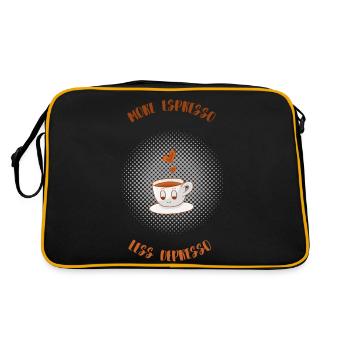 Espresso, Coffee, Coffee, Latte, Gift Idea, Fun - Retro Bag - black/gold - Back