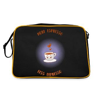 Espresso, Coffee, Coffee, Latte, Gift Idea, Fun - Retro Bag - black/gold - Back
