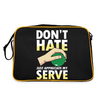 Just Appreciate My Serve - Retro Tasche - Schwarz/Gold - Hinten