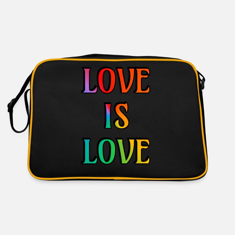 Rainbow Love is Love Retro Bag