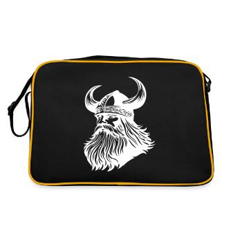 Viking Warrior Odin - Retro Bag - black/gold - Back