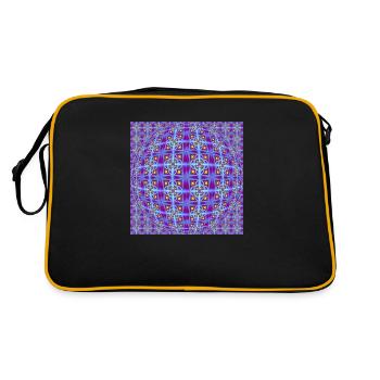 LUMIÈRE À MOTIF FRACTAL OP ART - Sac Retro - noir/or - Dos