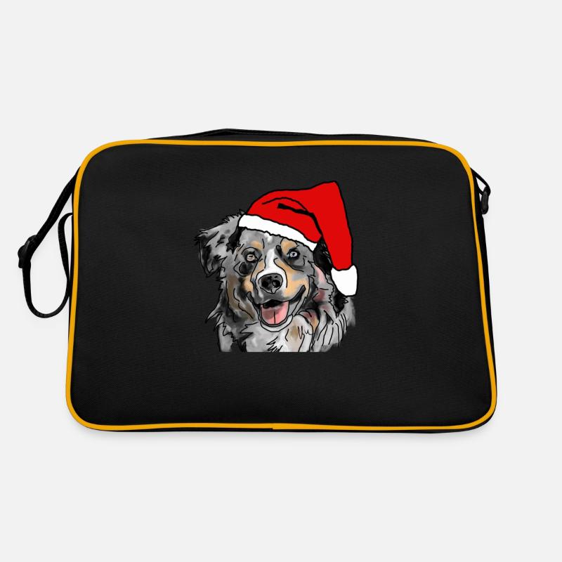 Australian Shepherd Aussie Weihnachten Retro Tasche