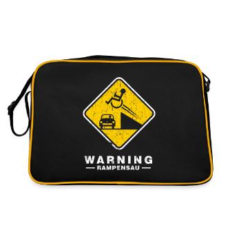BEHINDERT WARNING RAMPENSAU - Retro Tasche - Schwarz/Gold - Hinten