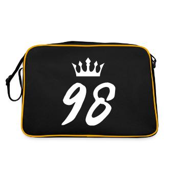 98 Number crown - Retro Bag - black/gold - Back