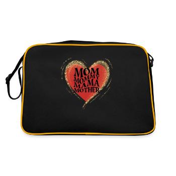 Mama Mama Mama Mutter - Retro Tasche - Schwarz/Gold - Hinten