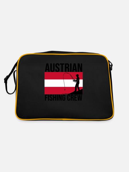 Austrian Fishing Crew Angler Shirt - Retro Bag - black/gold - Back