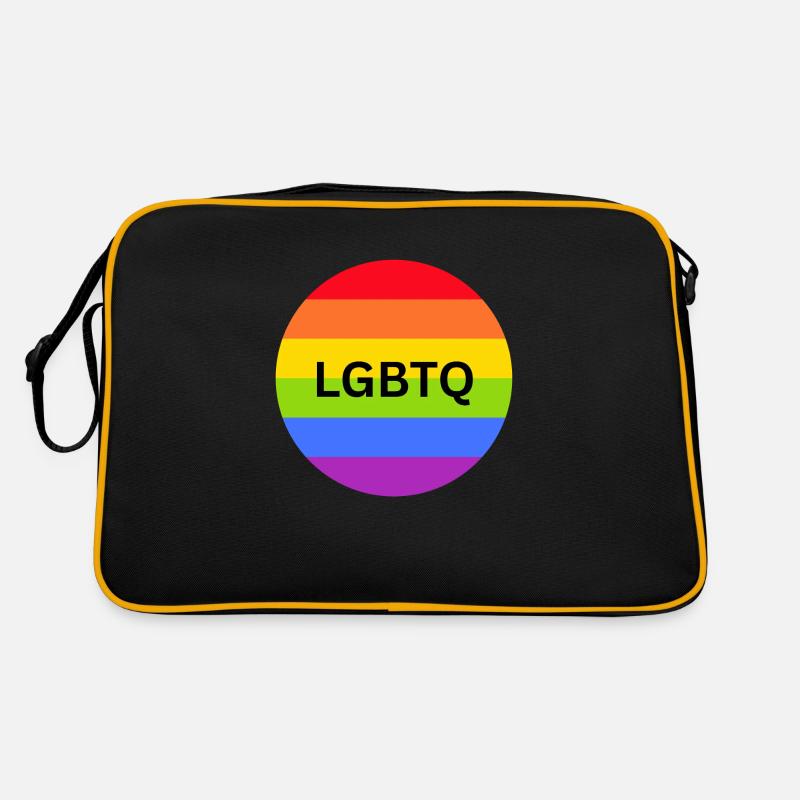 LGBTQ mit eine Pride Fahne Retro Tasche