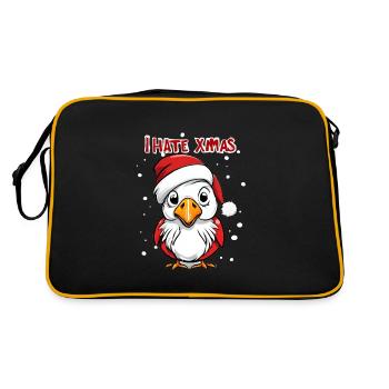 Je déteste Noël drôle d’oiseau - Sac Retro - noir/or - Dos
