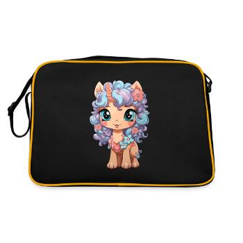 licorne douce - Licorne douce - licorne - Sac Retro - noir/or - Dos