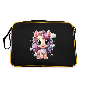 licorne douce - Licorne douce - licorne - Sac Retro - noir/or - Dos