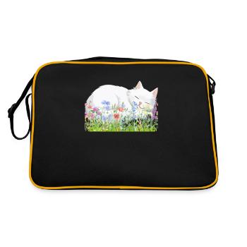 Chat endormi - Sac Retro - noir/or - Dos
