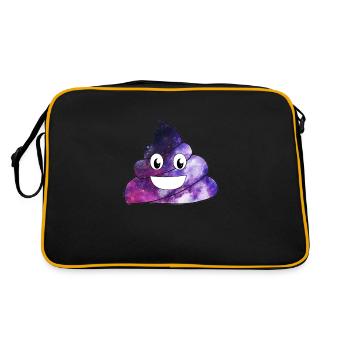 Kacke Shit - Retro Tasche - Schwarz/Gold - Hinten