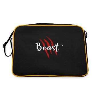 Beast Partner T-Shirt Homme & Cadeau - Sac Retro - noir/or - Dos
