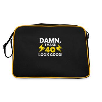 40th birthday - Retro Bag - black/gold - Back