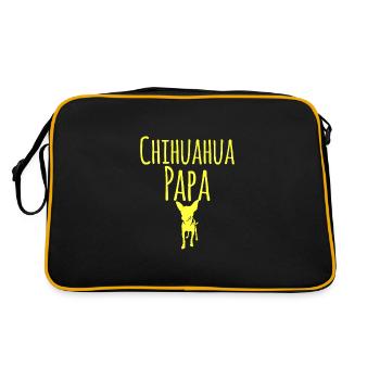 Chihuahua Papa Shirt & Cadeau chien - Sac Retro - noir/or - Dos