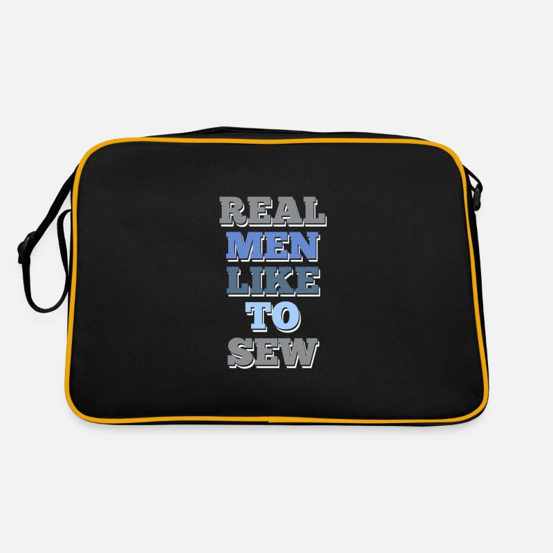 Sewing T-Shirt For Men Gift Idea Retro Bag