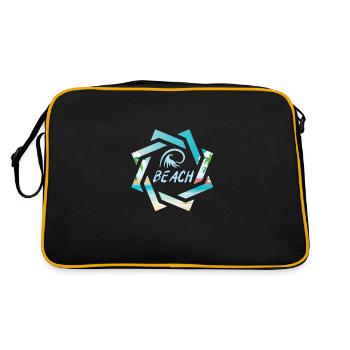 Strand - Retro Tasche - Schwarz/Gold - Hinten