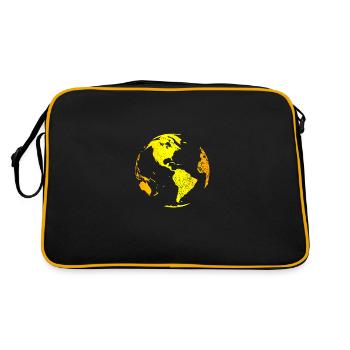 Globe World Map - Retro Bag - black/gold - Back
