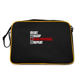 Flag Football - Retro Tasche - Schwarz/Gold - Hinten