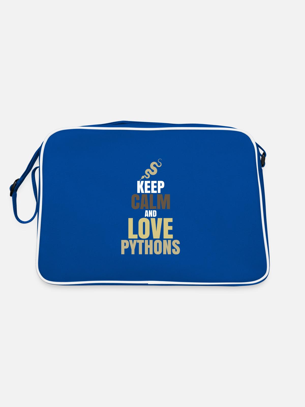 python - Retro Bag - blue/white - Back