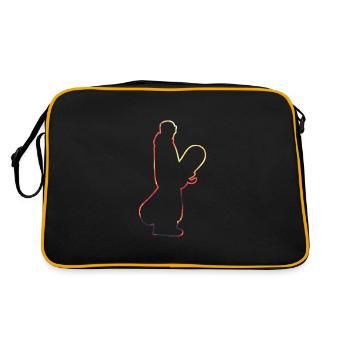 Snowboarder - Retro Tasche - Schwarz/Gold - Hinten
