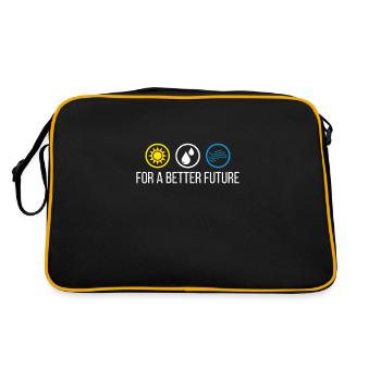 Chemise énergie renouvelable & idée cadeau - Sac Retro - noir/or - Dos