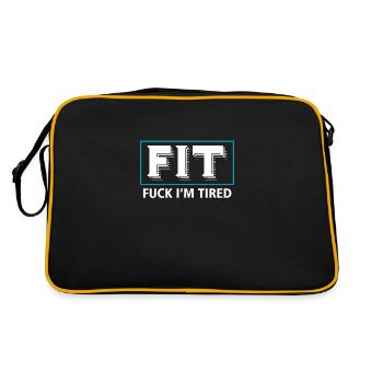 Tired - Retro Bag - black/gold - Back