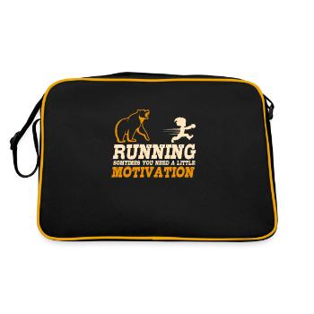 T-shirt de jogging en cours d'exécution cadeau enfants - Sac Retro - noir/or - Dos