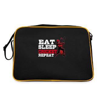 Cricket gift - Retro Bag - black/gold - Back