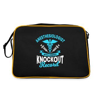 Anesthetists saying - Retro Bag - black/gold - Back