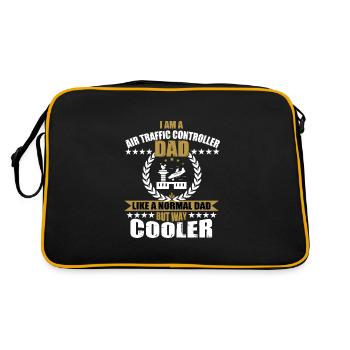 Air traffic controller dad - Retro Bag - black/gold - Back