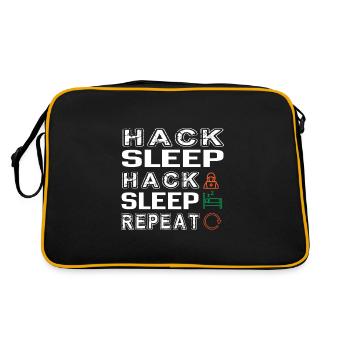 Hacker Hacking Programming Computer - Retro Bag - black/gold - Back