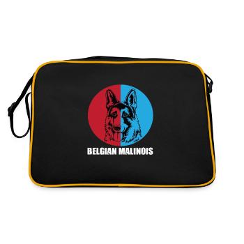 Malinois belge - Sac Retro - noir/or - Dos