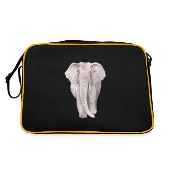 Grand éléphant - Sac Retro - noir/or - Dos