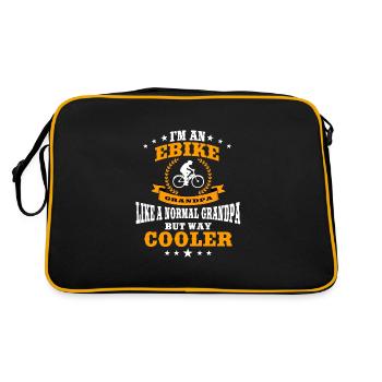 E-Bike Opa - Retro Tasche - Schwarz/Gold - Hinten