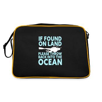 Funny Scuba Diving Scuba Diver - Retro Bag - black/gold - Back