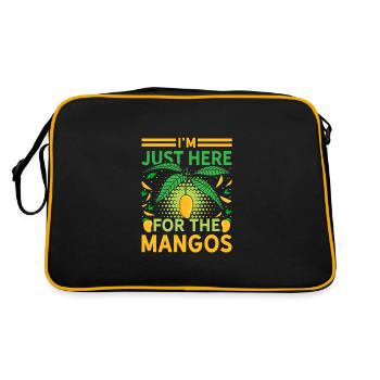 I'm Just Here For The Mangos Funny Fruit Lover - Retro Bag - black/gold - Back