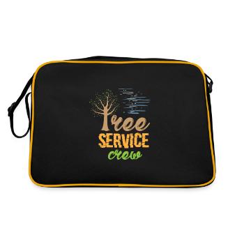 Tree Service Crew Arboriculteur Bûcheron Foresterie - Sac Retro - noir/or - Dos