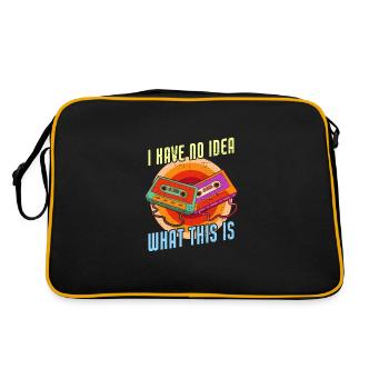 Vintage 80s 70s Cassette Rétro - Sac Retro - noir/or - Dos