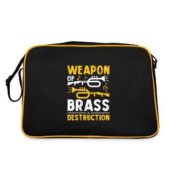 Weapon of Brass Destruction Funny Baritone - Retro Tasche - Schwarz/Gold - Hinten