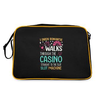 Funny Casino Slot Machine Gambling - Retro Tasche - Schwarz/Gold - Hinten