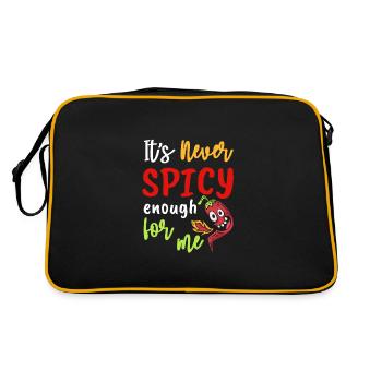 Never To Spicy For Me Funny Chilli Pepper - Retro Bag - black/gold - Back